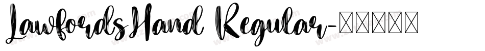 LawfordsHand Regular字体转换